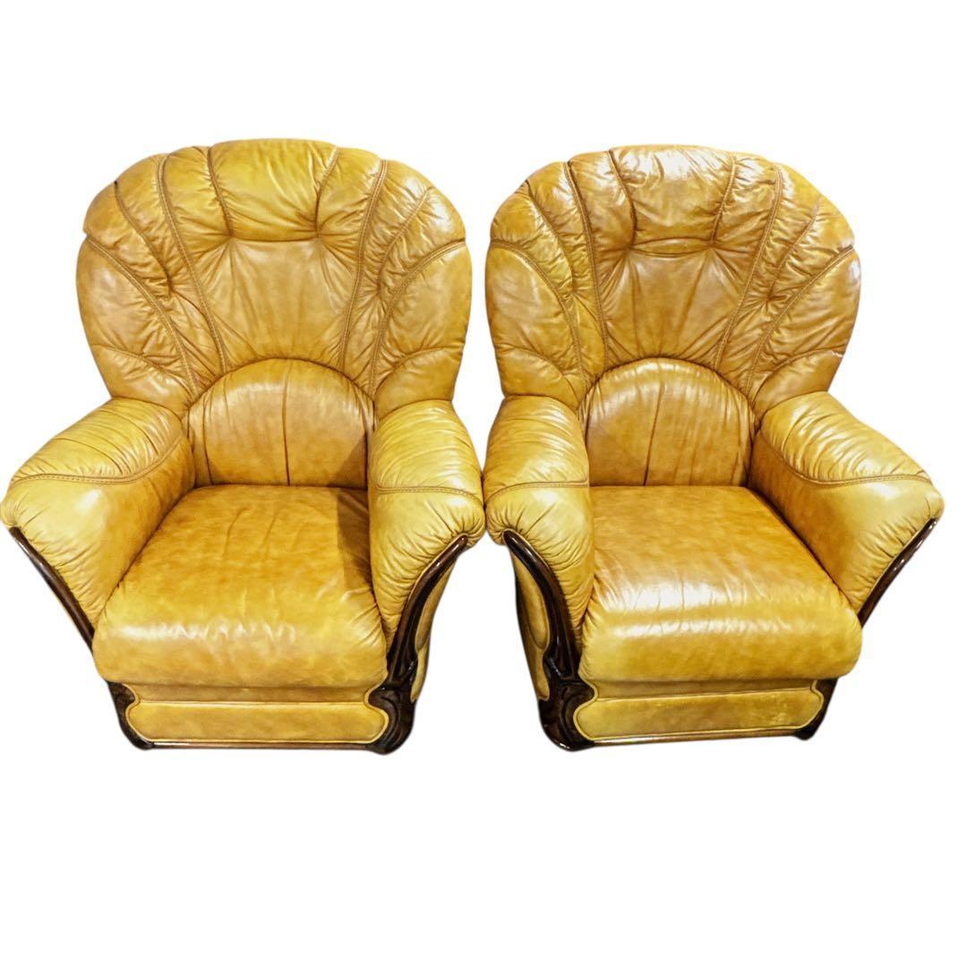 美品1人掛けソファ シングルソファ アームソファ　1脚