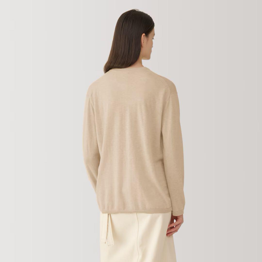 新品【M】 MUJI LABO 自然の色を カシミヤ クルーネックセーター ラボ