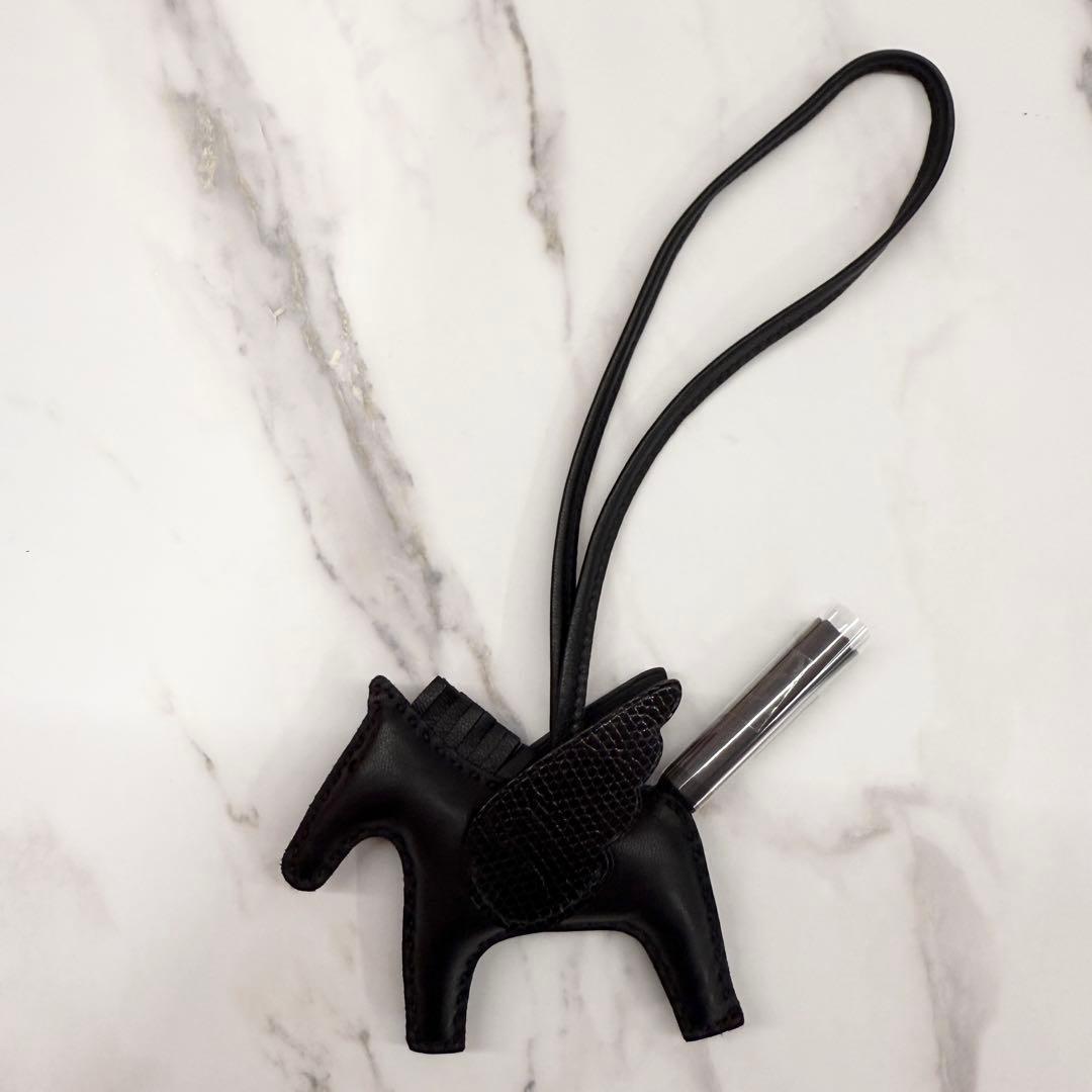 【新品未使用】エルメス ロデオペガサス タッチ PMチャーム ブラック U刻印