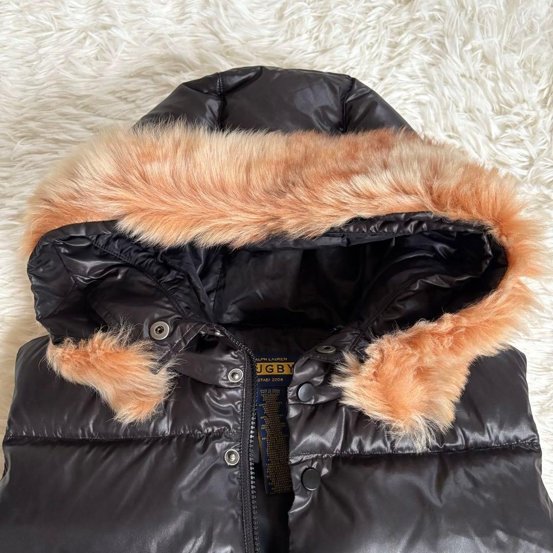 Ralph Lauren ラルフローレン ラグビーファー付き　ダウンベスト