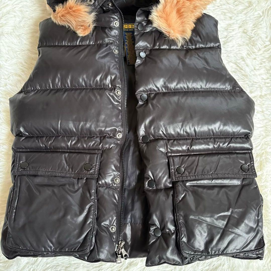 Ralph Lauren ラルフローレン ラグビーファー付き　ダウンベスト