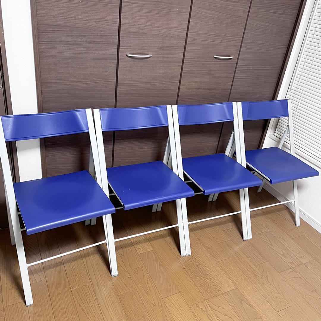 都内直渡のみ ArrMet アーメットチェア 伊製 4脚 薄型 折り畳み椅子