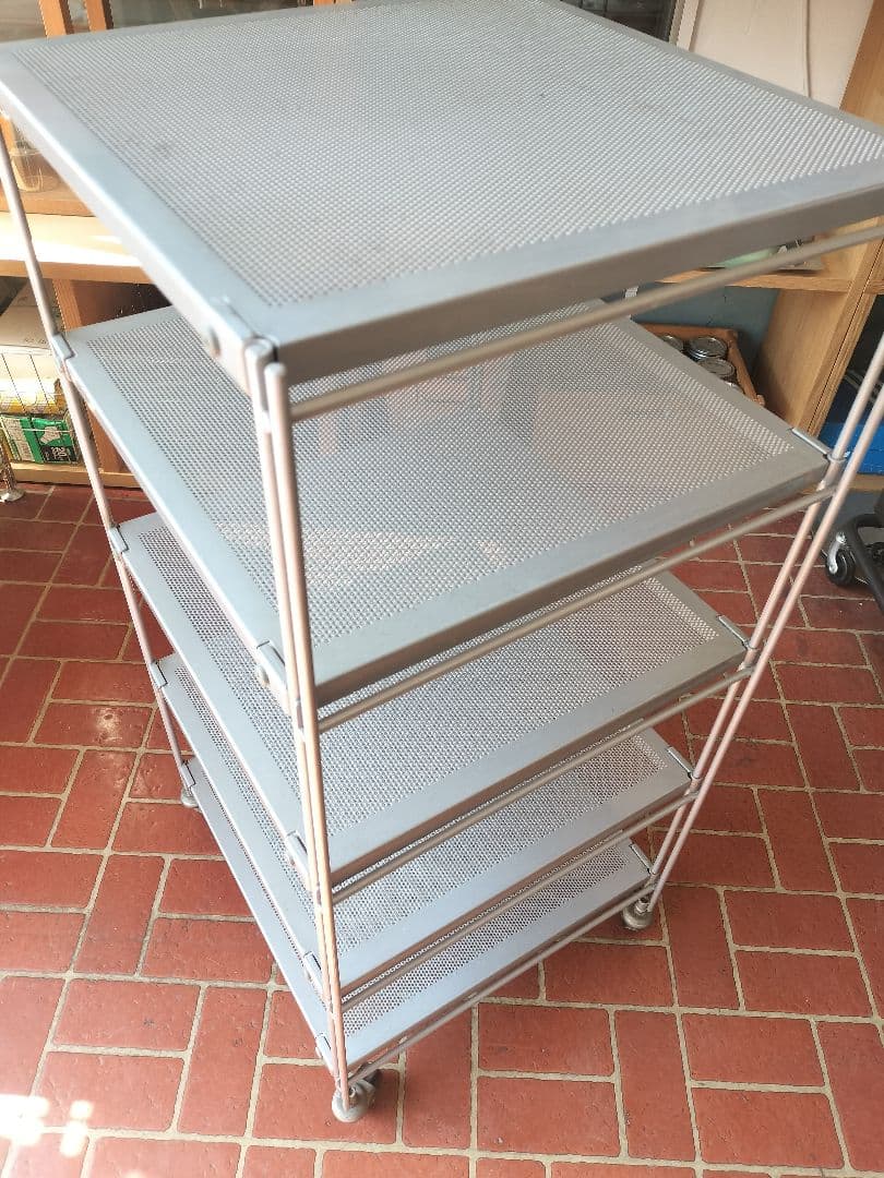 廃盤 無印良品 MUJI スチール ユニットシェルフ グレー メッシュ