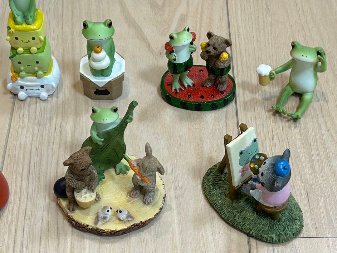 ダイカイ【Copeau】かえるのコポー 置物 ＊お野菜バンド/コポミの絵画＊