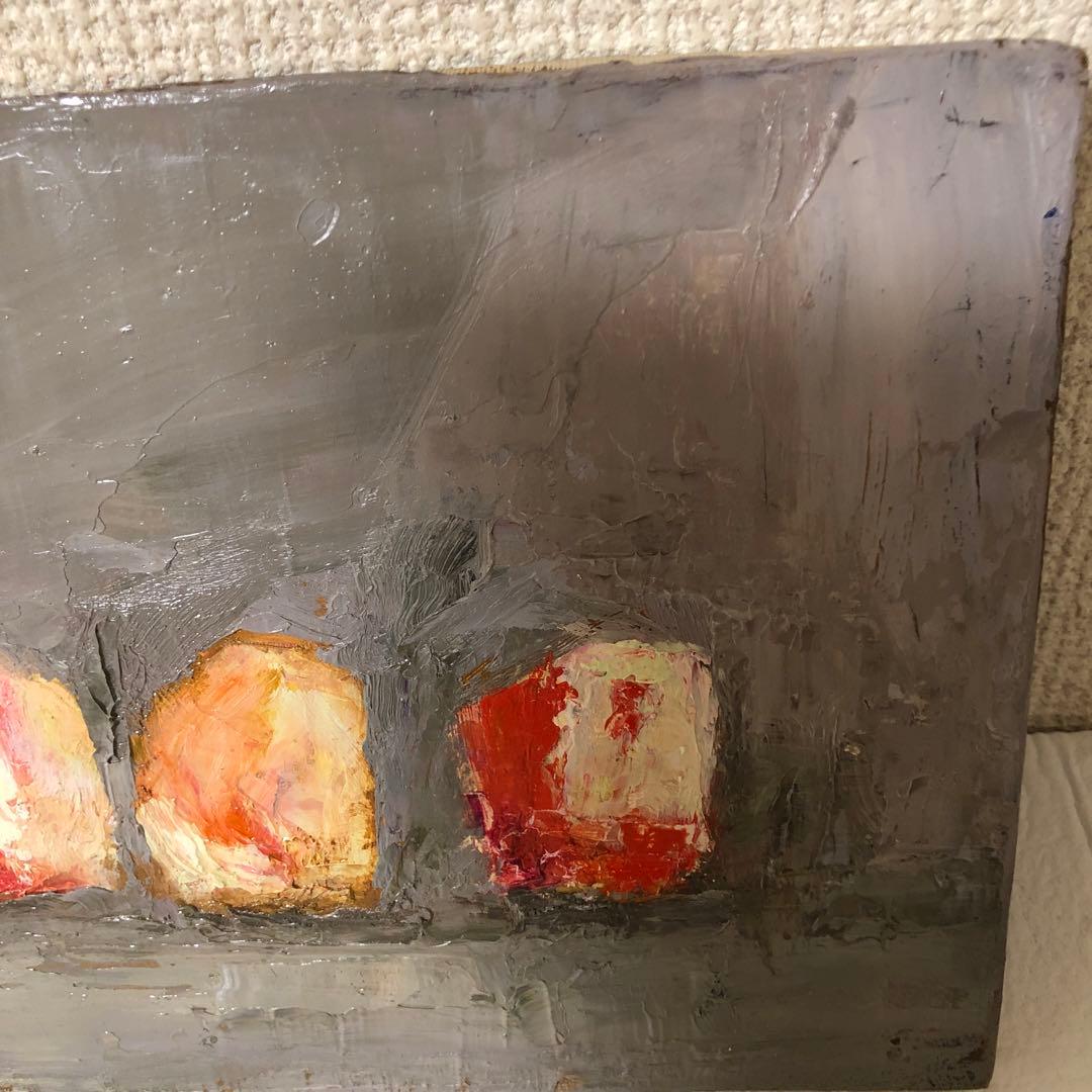 油絵（桃）もも　モモ