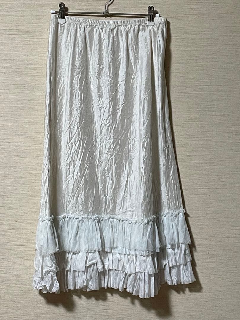 DOSA 白　シルク100% ドーサ　ラッフル　スカート サイズ2