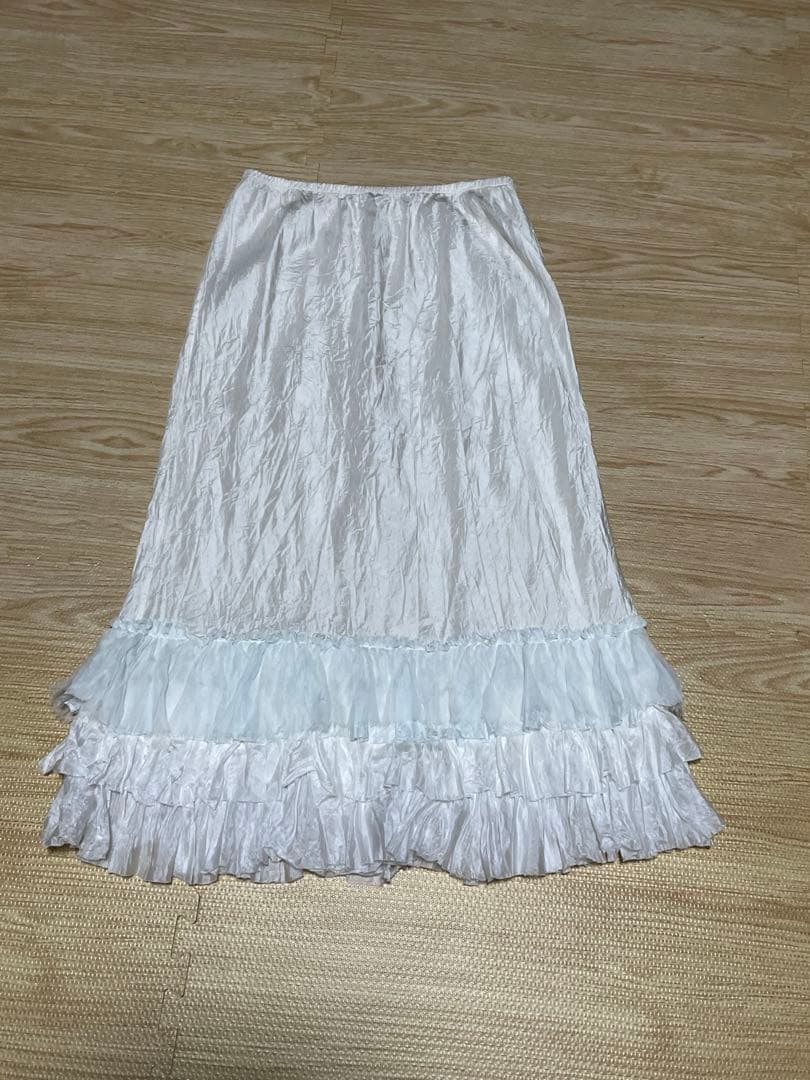 DOSA 白　シルク100% ドーサ　ラッフル　スカート サイズ2