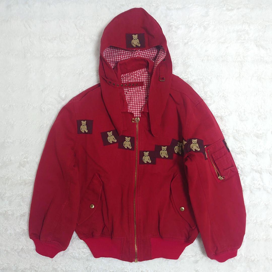 ピンクハウス　PINK HOUSE　脱着可能フード付きジャケット　赤　人形　F