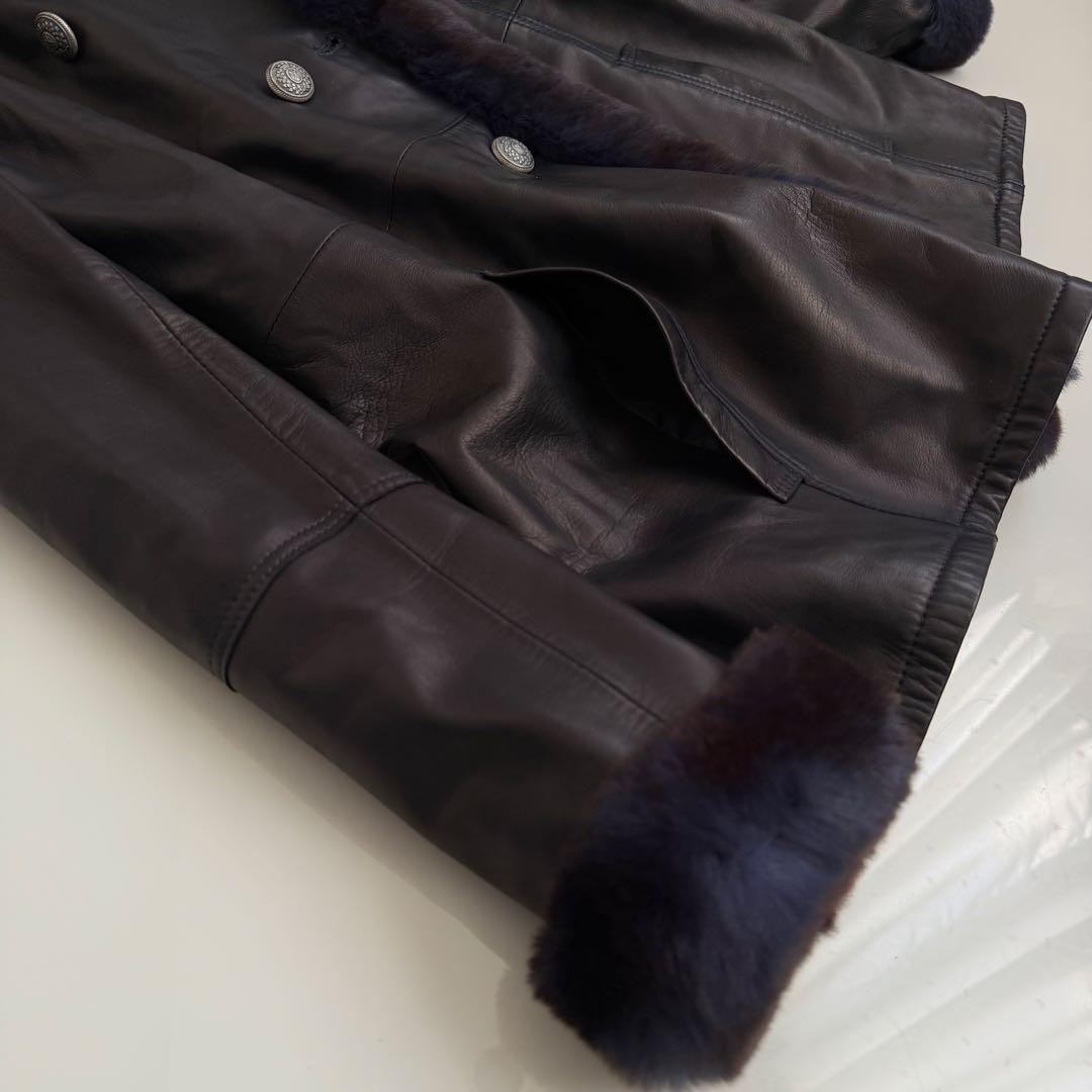 伊 ARTICO ♡ 柔らかレザーミンクコート 裏カシミヤ