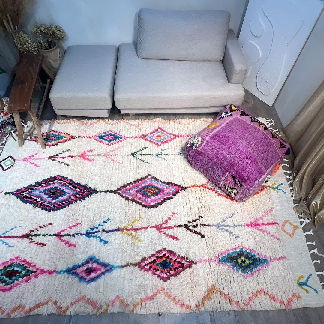 モロッコラグリメイク ハート プフ オットマンカバー 22000円