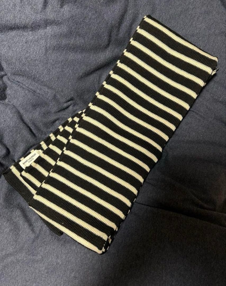 SAINT LAURENT ボーダーマフラー　エディスリマン　サンローラン