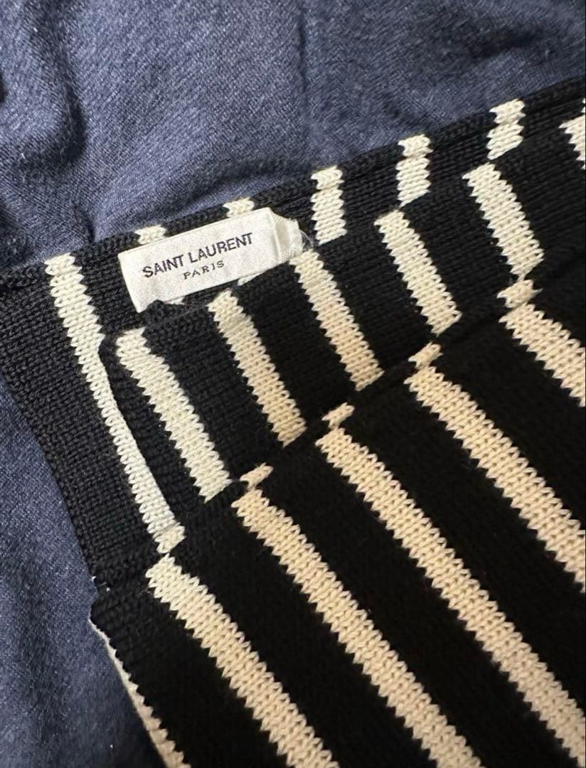 SAINT LAURENT ボーダーマフラー　エディスリマン　サンローラン