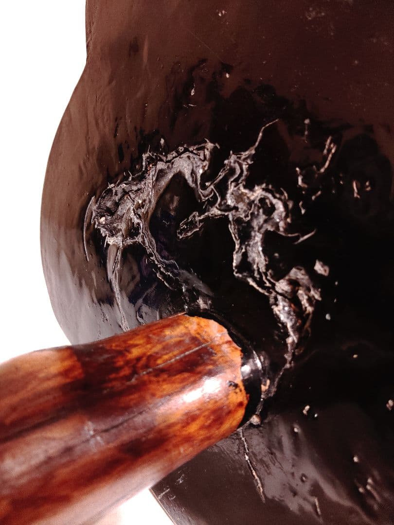 一枚板テーブル　木のこぶ　書道　華道