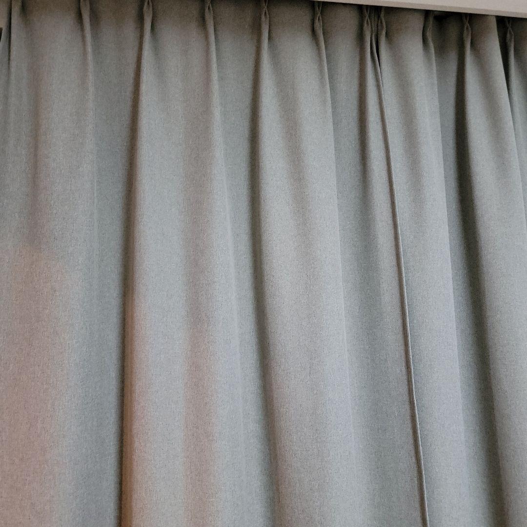 無印  プリーツカーテン 2枚 グレージュ