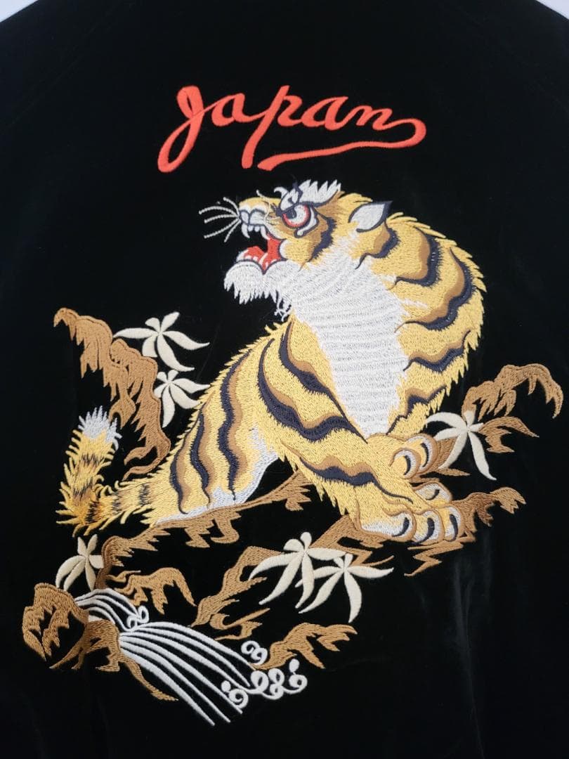 50'sライク刺繍ベロアリバーシブルスカジャン●サイズXL●（商品番号4964）