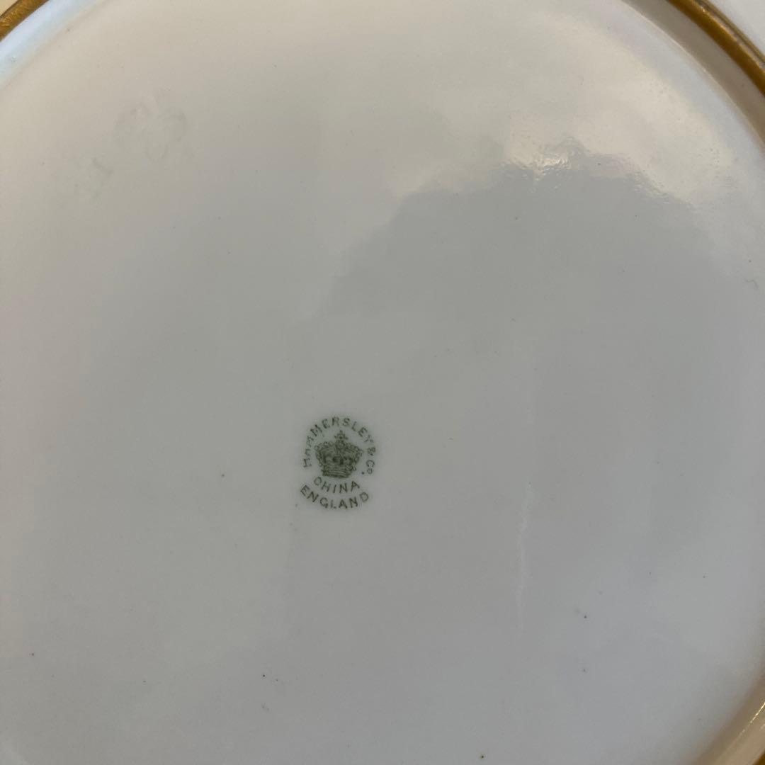 英国アンティーク　ハマースレイ ゴールドアシッド　チャージャープレート