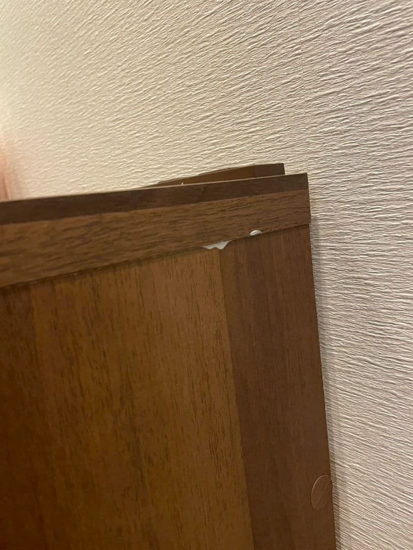 ダークブラウン 【パソコンデスク】コンセント、 引き出し付き ノリの付着有り