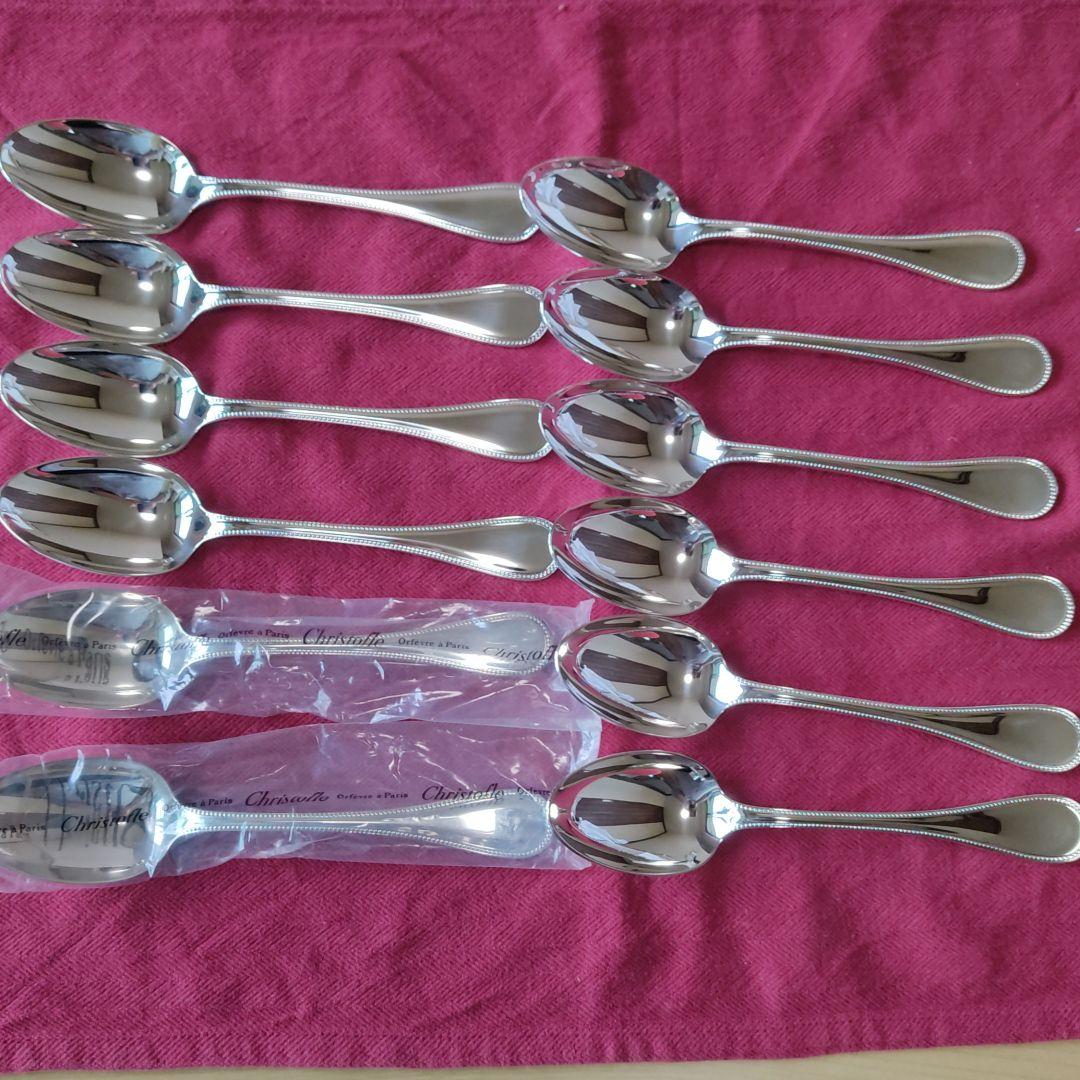 クリストフル パールシリーズ スープスプーン 12本(未開封2本)