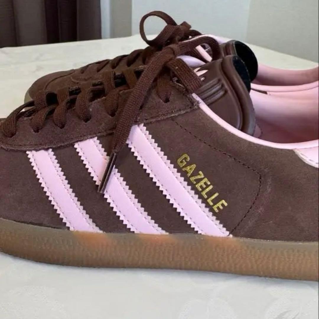 【最終値下げ】adidas GAZELLE 24cm ブラウン ピンク
