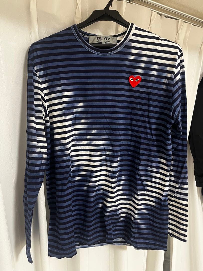 PLAY ストライプ 長袖カットソー XL