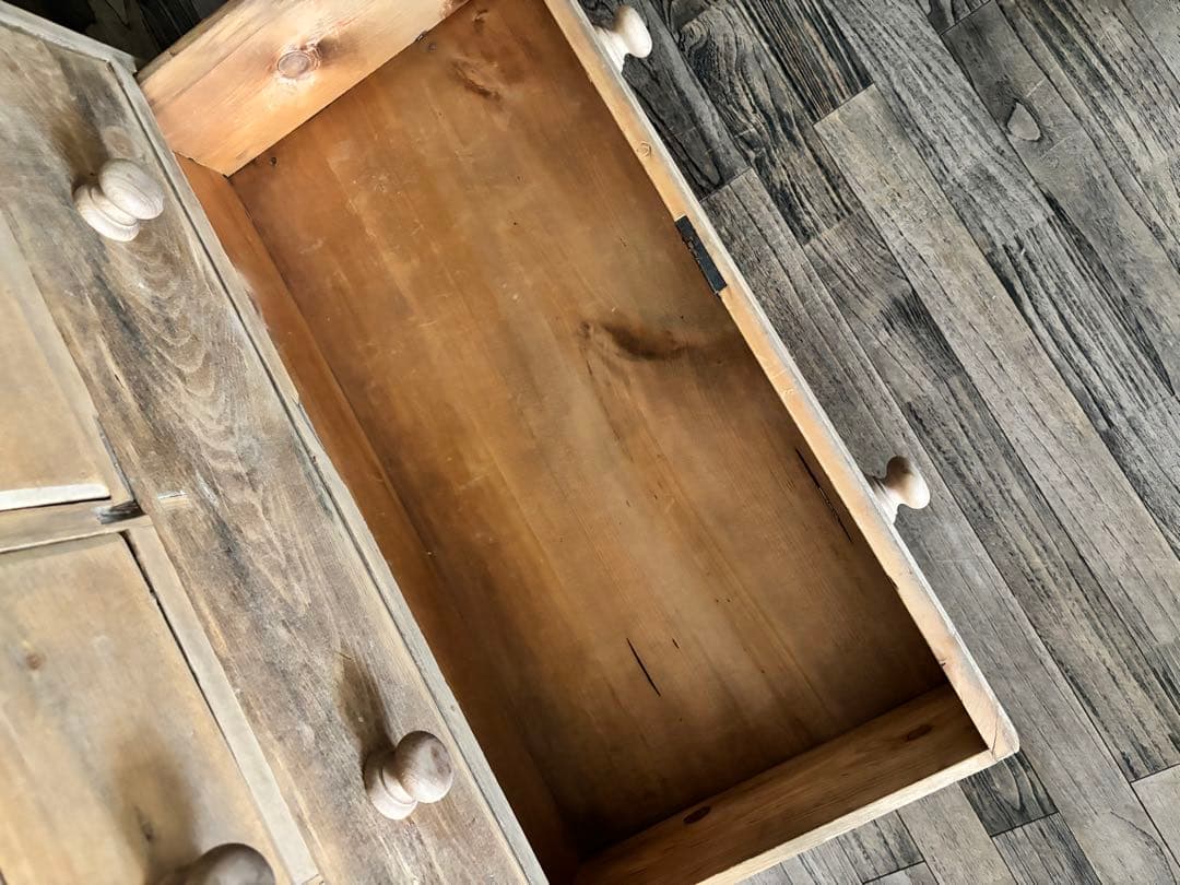 チェスト アンティーク　オールドパイン　ドロワーズ　木製　引き出し 剥離