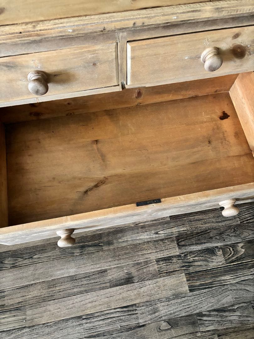 チェスト アンティーク　オールドパイン　ドロワーズ　木製　引き出し 剥離