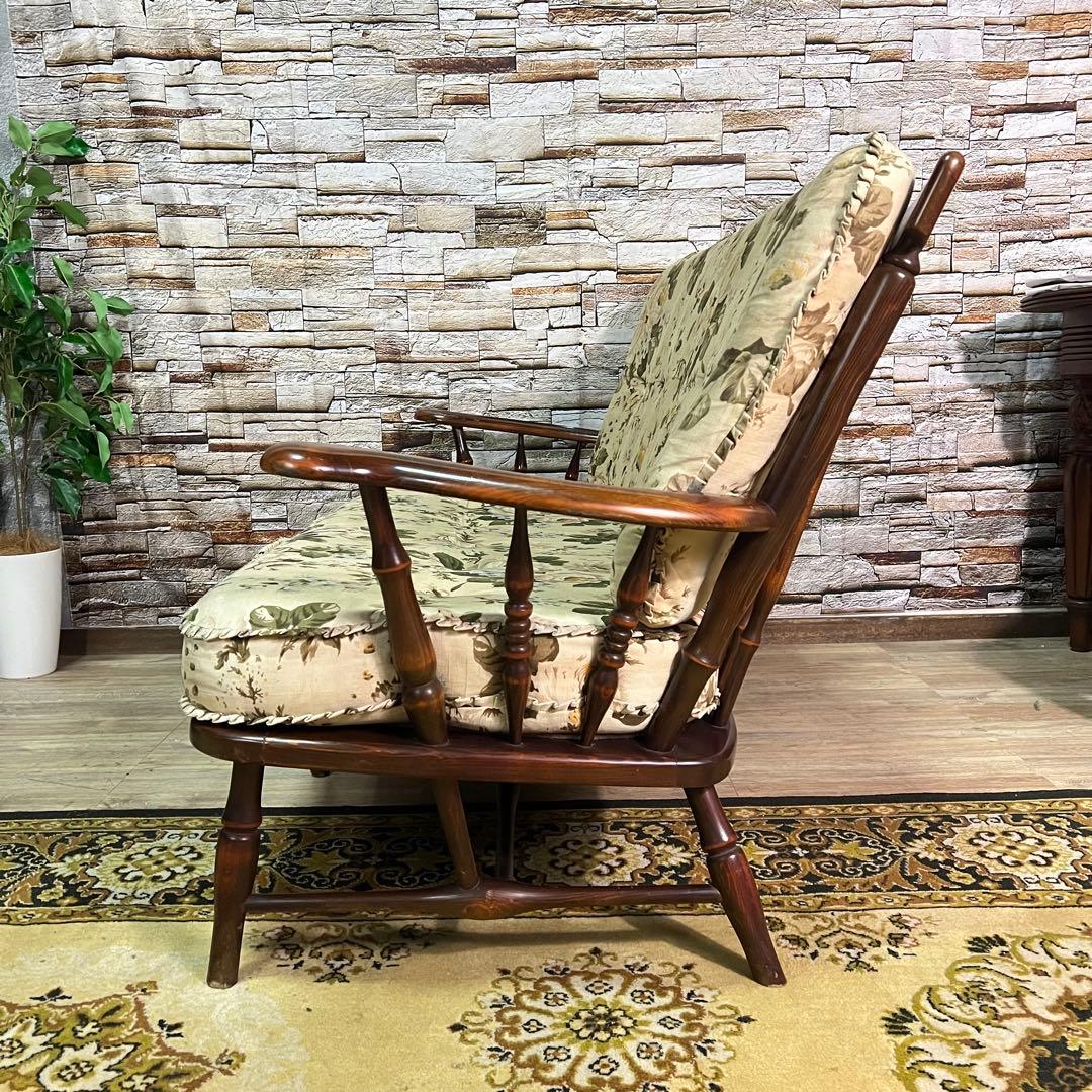 ꧁カリモク家具 karimoku꧂コロニアルシリーズ ソファセット アーム 花柄