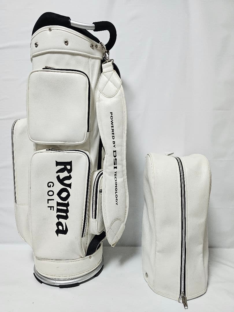 リョーマゴルフ 　軽量キャディバッグ 9インチ　 5分割　3.2kg　ホワイト