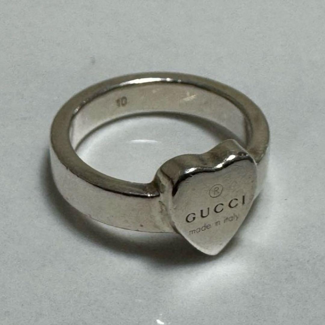 GUCCI グッチ ハートリング 指輪 ハート イタリア製 シルバー925