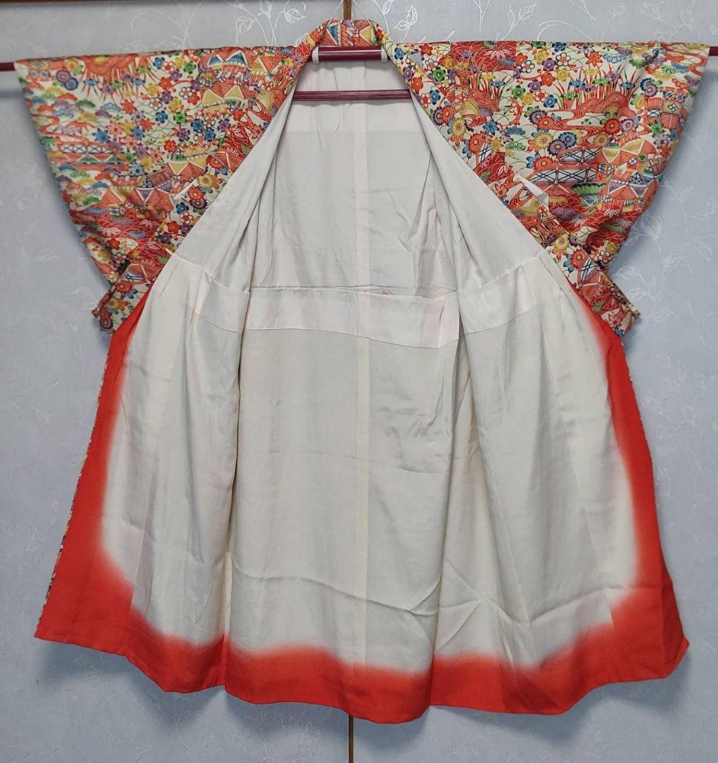 NK102アンティーク子供着物正絹非常に綺麗美品着丈105センチ裄丈56センチ