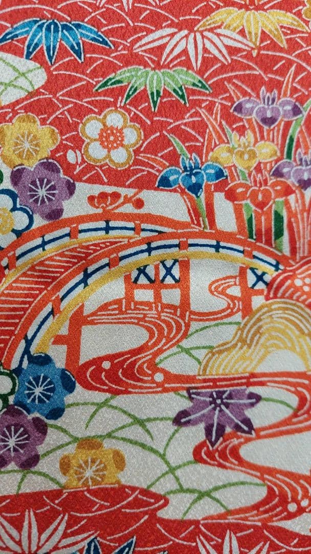 NK102アンティーク子供着物正絹非常に綺麗美品着丈105センチ裄丈56センチ