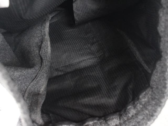 ◇未使用保管品 HERMES ウールパンツ 裾リブ グレー