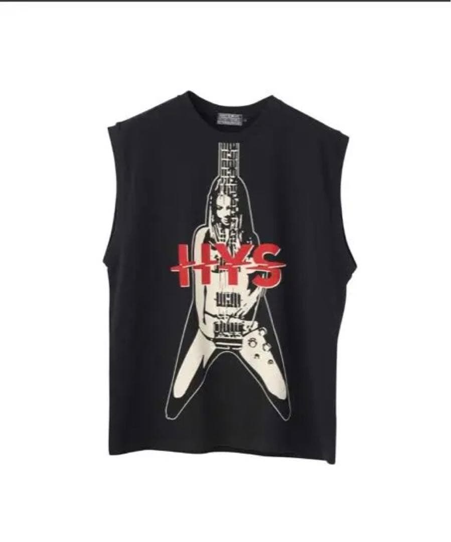新品　ヒステリックグラマー　FLYING V ノースリーブTシャツ　黒Sサイズ
