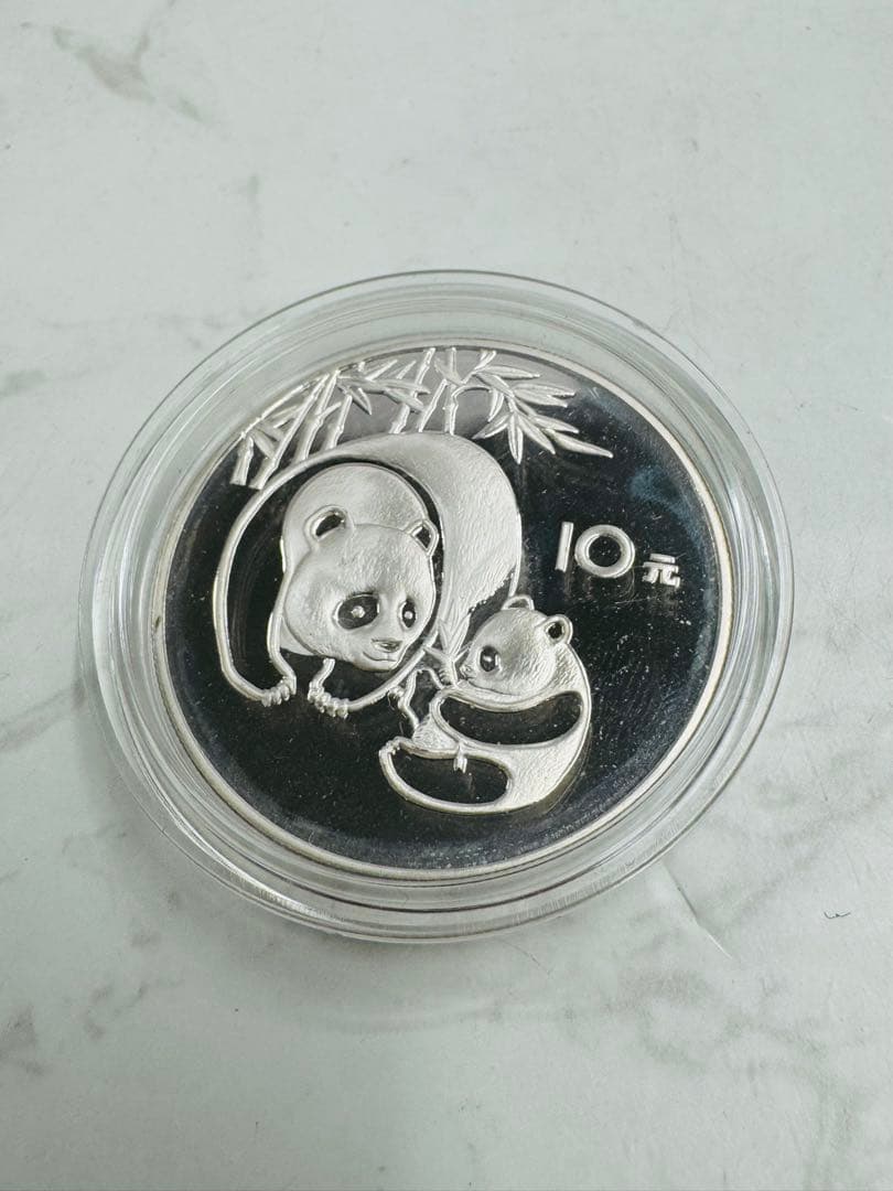 中国純銀プルーフ貨　シルバーパンダ 銀貨 10元 1984年 証明書付き