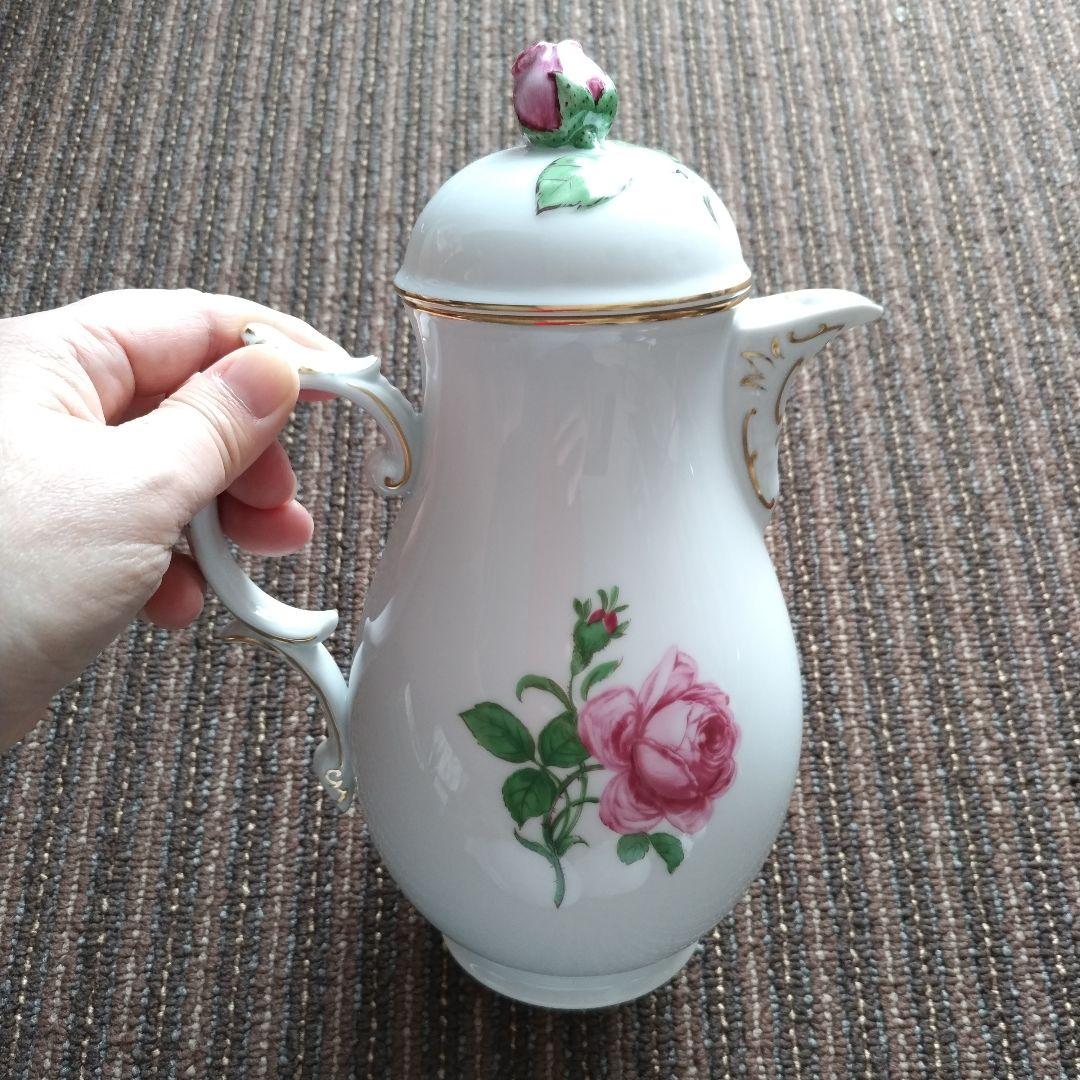 【美品】フュルステンベルク　バラ文様　ポット＆クリーマー＆シュガーポットセット