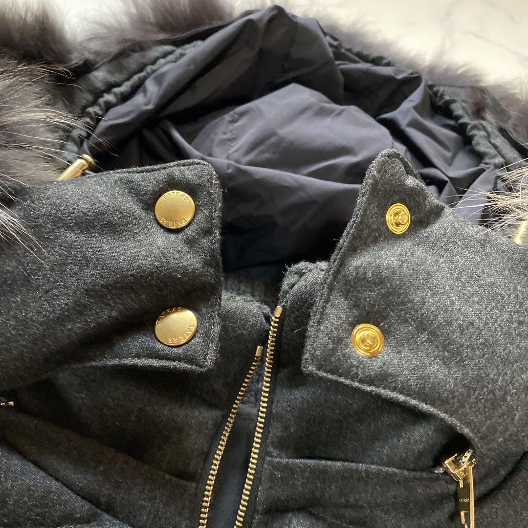 美品✨TATRAS タトラス ルセラ ダウンベスト フード ファー グレー M