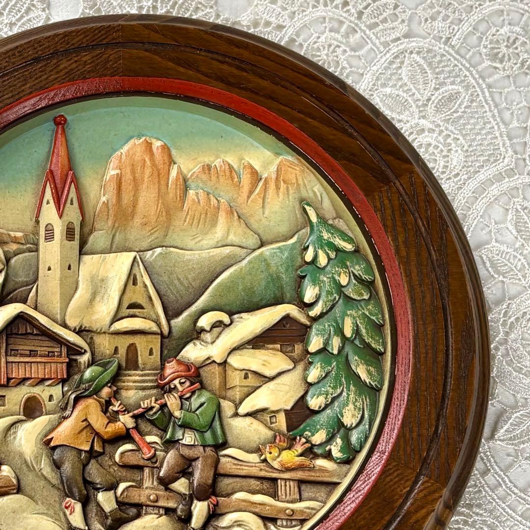 アンリ人形 ANRI 壁掛け　1971年　大判【クリスマスプレート】