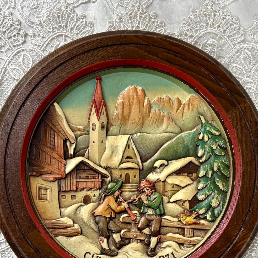 アンリ人形 ANRI 壁掛け　1971年　大判【クリスマスプレート】