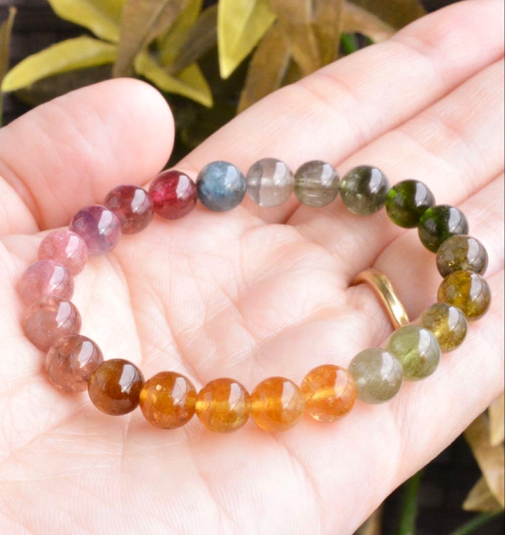 トルマリン　ブレスレット　マルチカラー