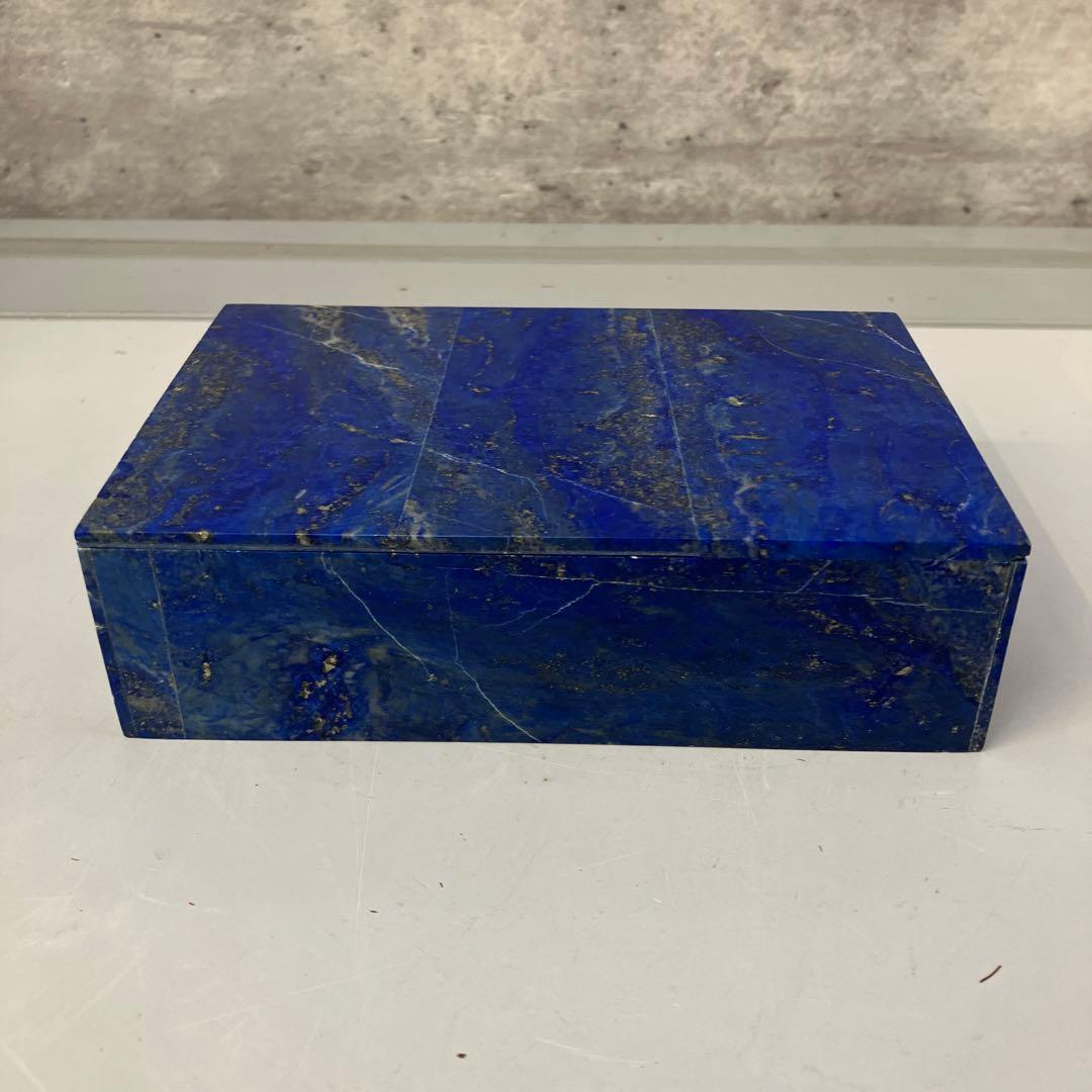 アンティーク 青金石 ラピスラズリ 大理石 天然石 宝石箱 ジュエリーボックス