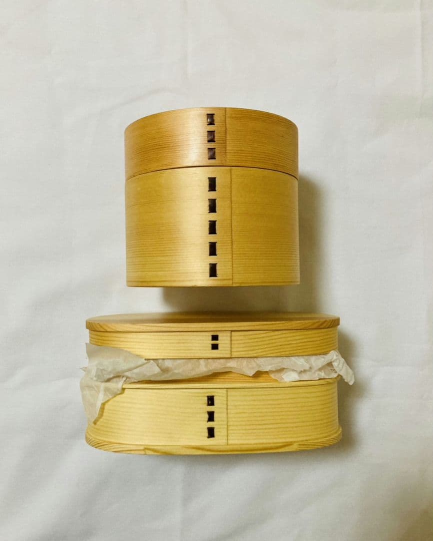 曲げわっぱ わっぱ 弁当箱 お弁当箱 丸 円形 2個セット木製