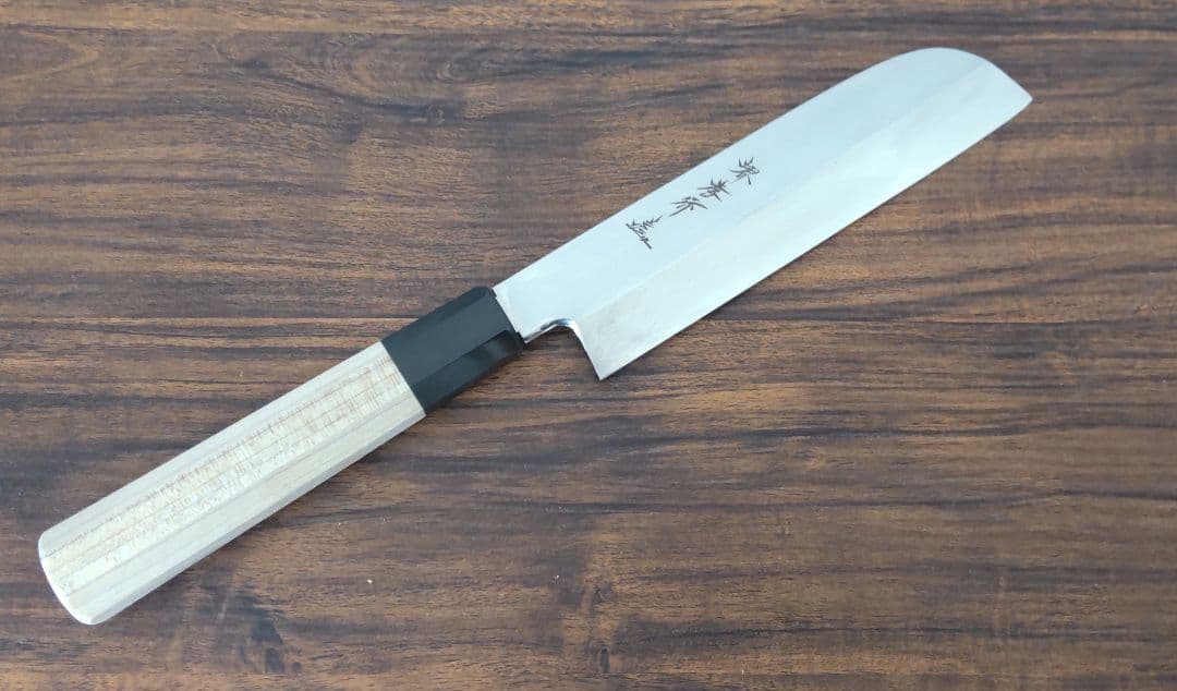 青木刃物製作所 青木刃物 堺孝行 シェフ和庖丁 鎌型薄刃 18㎝ 銀三鋼