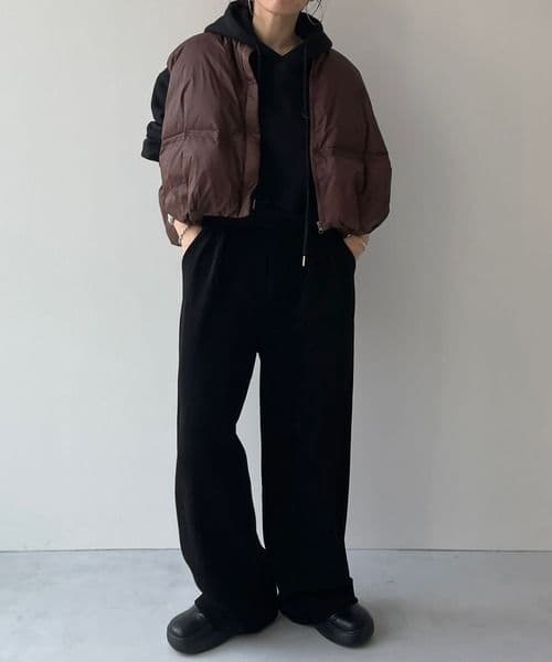 egg down vest / エッグショートダウンベスト ブラウン