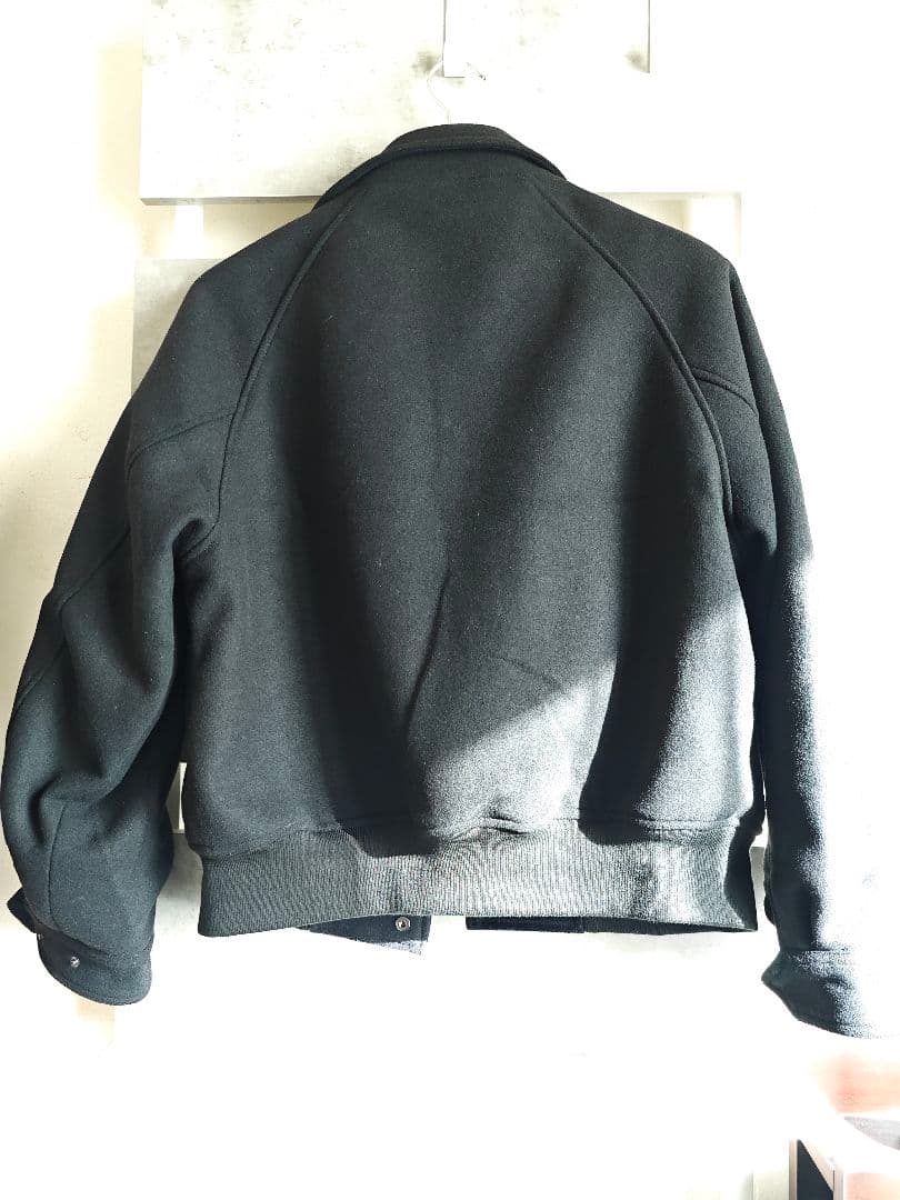 CLEL ウールブレンド テックメルトン 2WAYブルゾン ブラック XS 美品