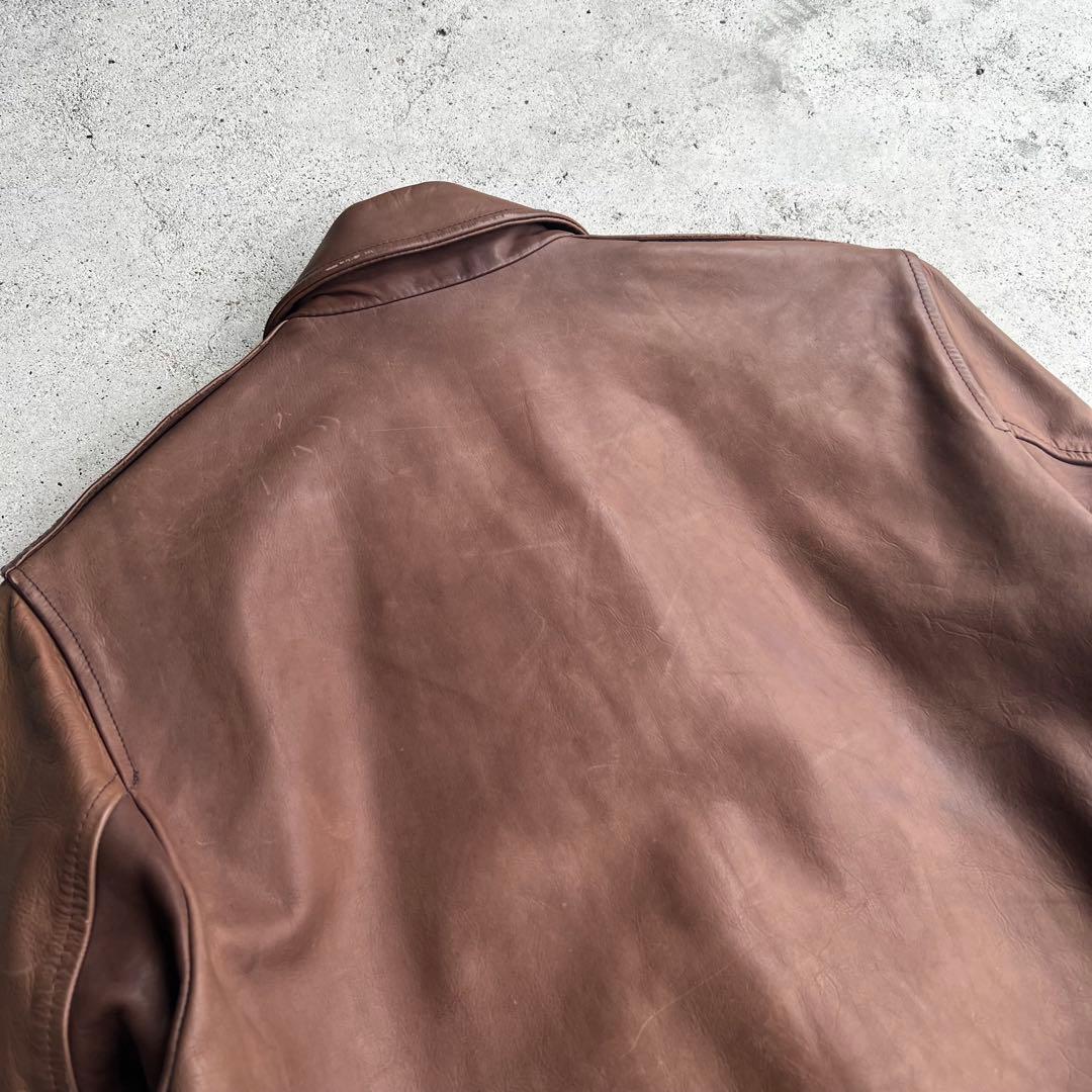 A.P.C. レザージャケット a-2 ブラウン 牛革 archive