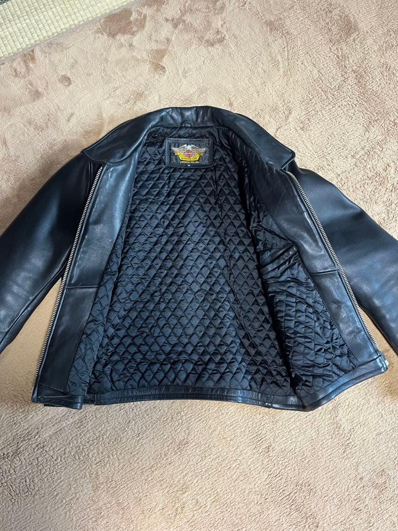 Harley-Davidson 黒レザー ライダースジャケット