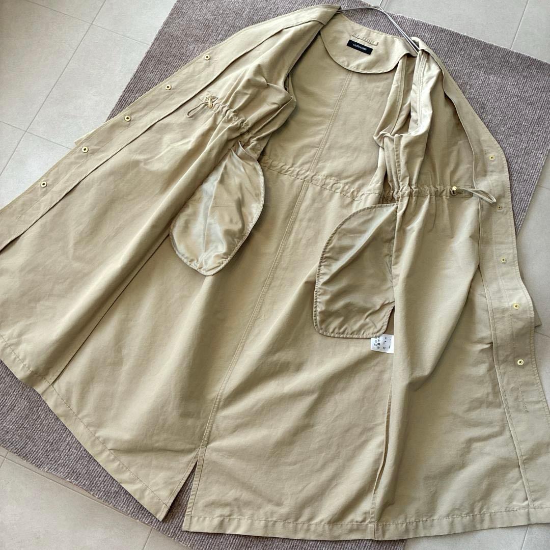 未使用級 OUR♡頼れるノーカラーコート 撥水 洗濯可 軽量 ベージュ