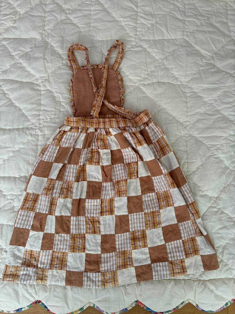 apolina パッチワーク チェック柄 ワンピース