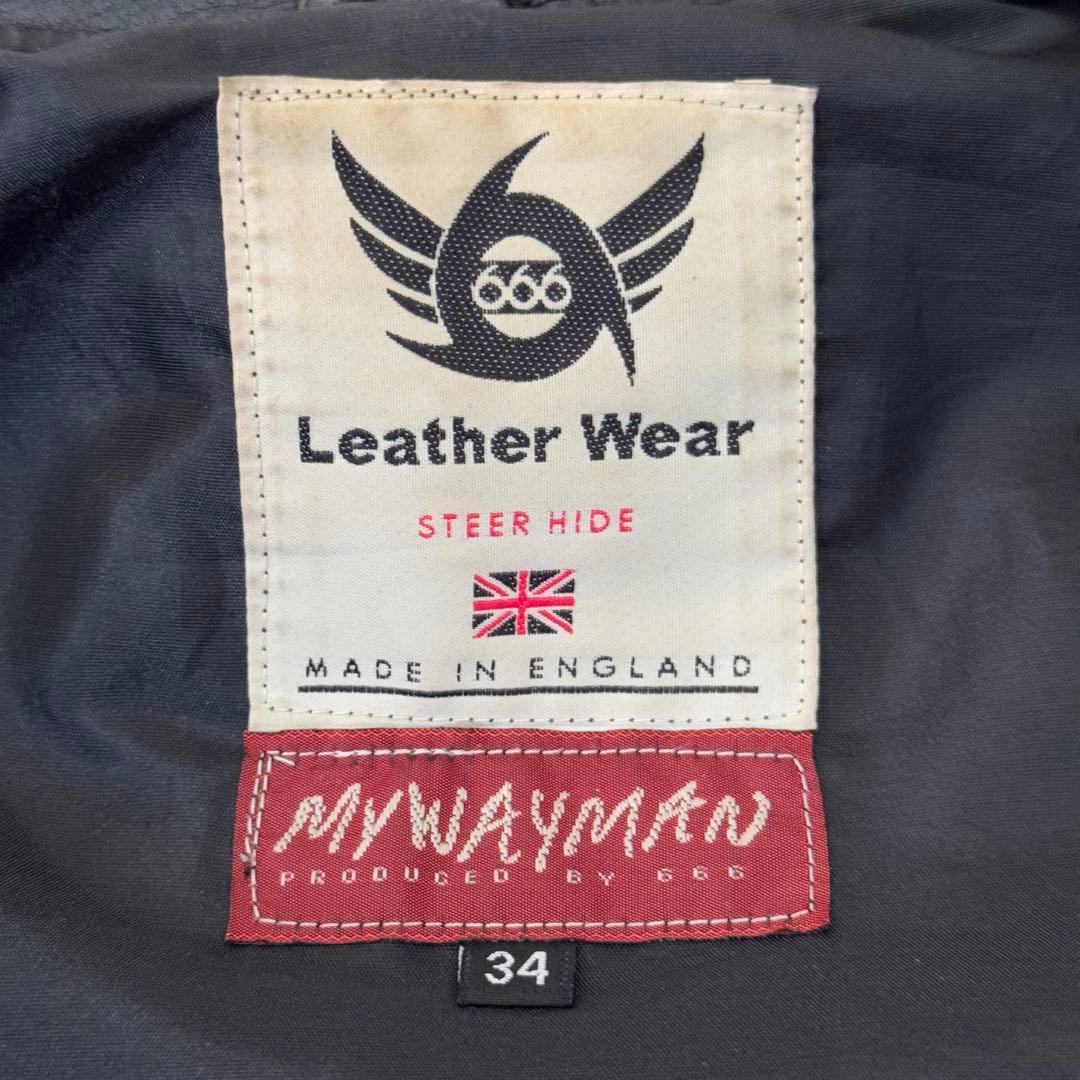 666 英国製 MY WAY MAN シングルライダースジャケット シドジャン