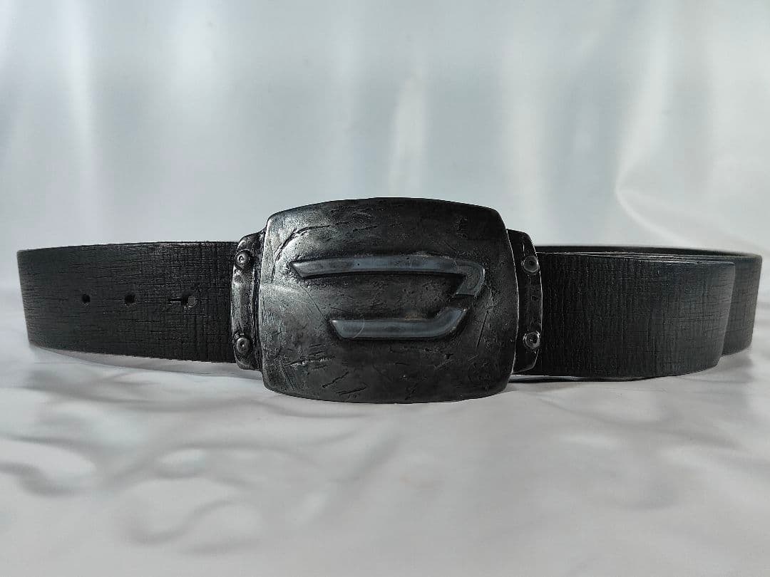 【極美品】DIESEL ディーゼル　高級イタリアンドレスベルト　黒艶本革　正規品